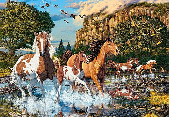 Puzzle 1000 piese Horse Wolderland Castorland 104789 [2]