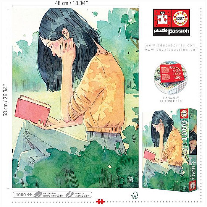 Puzzle 1000 piese La lectora, Esther Gili Educa 19028 [2]