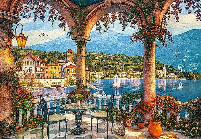 Puzzle 1000 piese Mediterranean Veranda Castorland 105120 [2]