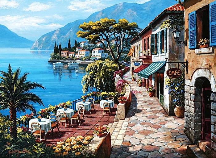Puzzle 1000 piese Overlook Cafe II 3085 Anatolian [2]