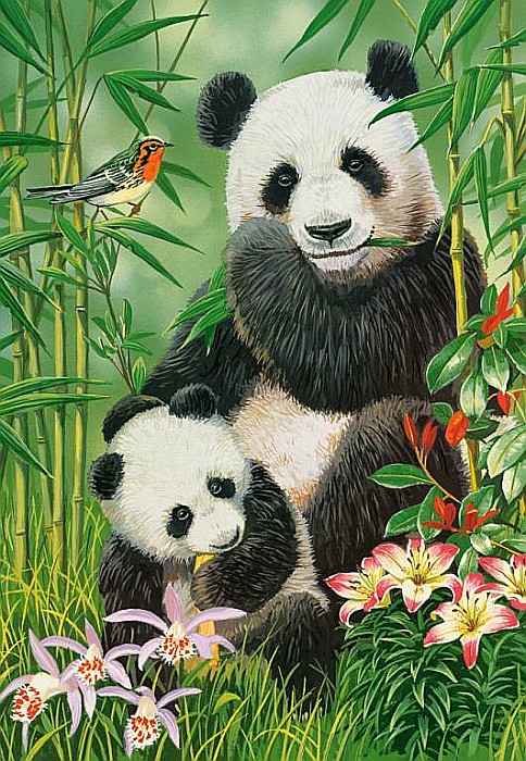 Puzzle 1000 piese Panda Brunch Castorland 104987 [2]