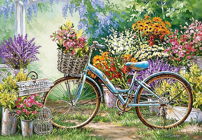 Puzzle 1000 piese Piata de flori 103898 [2]