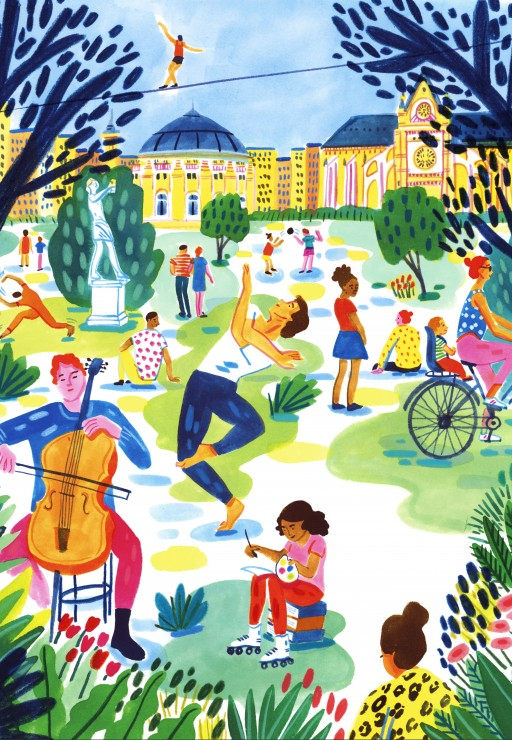 Puzzle 1000 piese Pieces & Peace Public Garden [2]