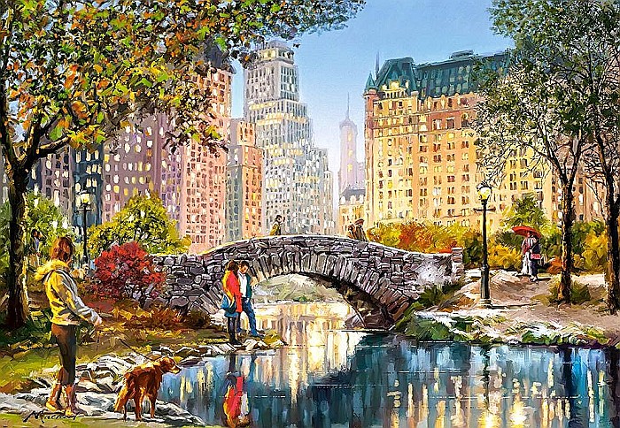 Puzzle 1000 piese Plimbare Seara in Central Park 104376 [2]