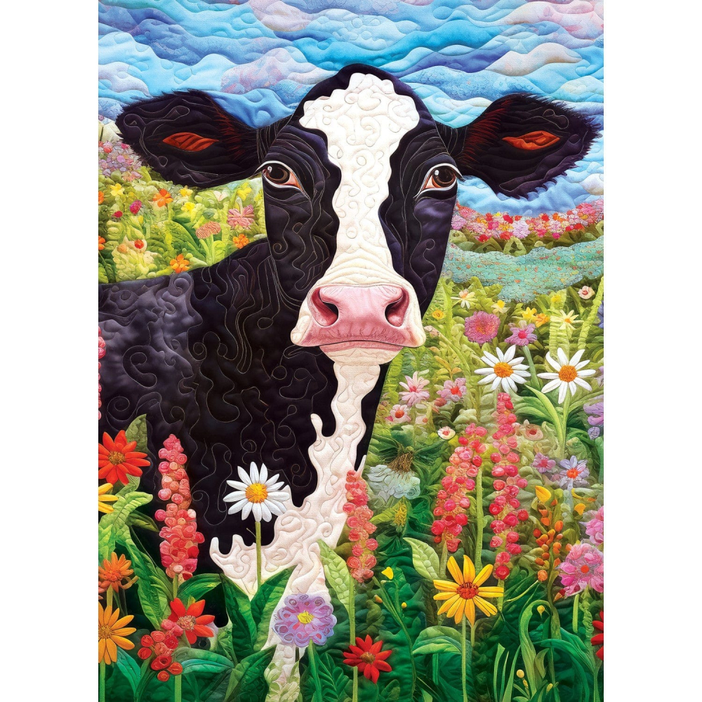Puzzle 1000 piese Quilted Frolic in the Fields [2]
