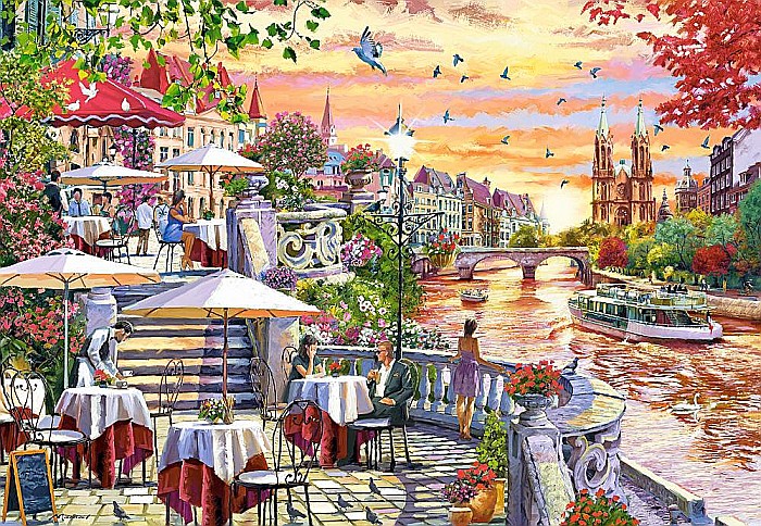 Puzzle 1000 piese Romantic City Sunset 104956 Castorland [2]