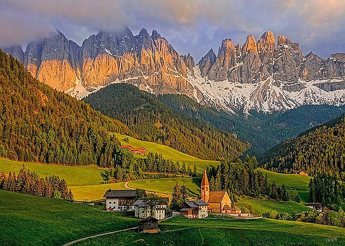 Puzzle 1000 piese Santa Maddalena, Dolomites 30028 Cherry Pazzi [3]
