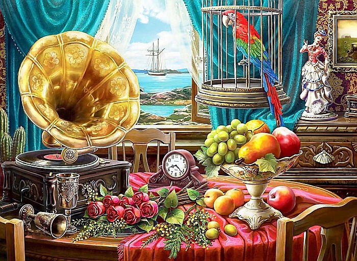 Puzzle 1000 piese Still Life with Fruit 1085 Anatolian [2]