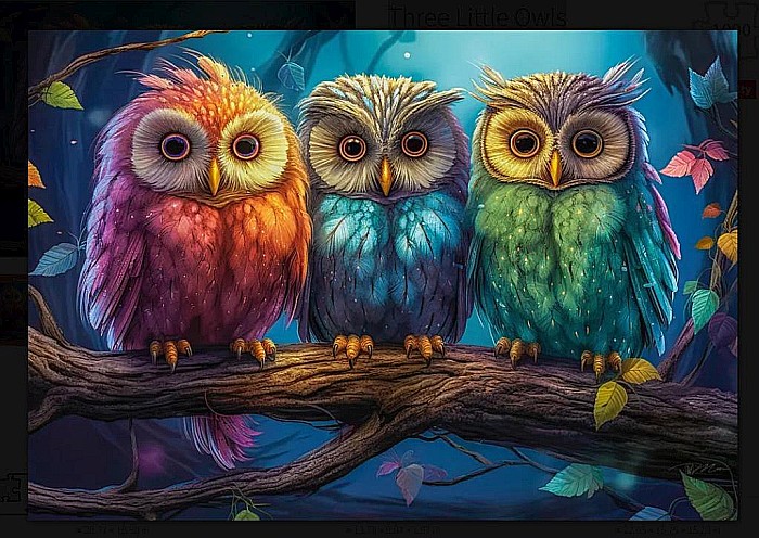 Puzzle 1000 piese Three Little Owls Castorland 105175 [2]