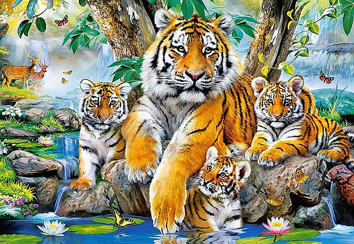 Puzzle 1000 piese Tigri 104413 [2]