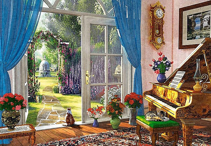 Puzzle 1000 piese Vedere spre Gradina 104079 [2]