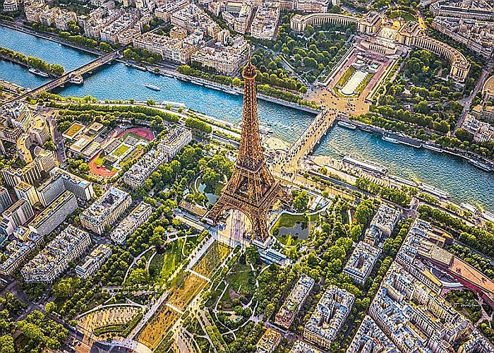 Puzzle 1000 piese View Over Paris Eiffel Tower 30189 Cherry Pazzi [3]