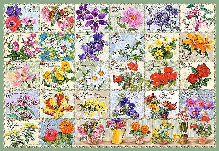 Puzzle 1000 piese Vintage Floral 104338 [2]