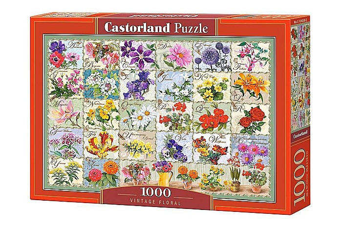 Puzzle 1000 piese Vintage Floral 104338 [1]
