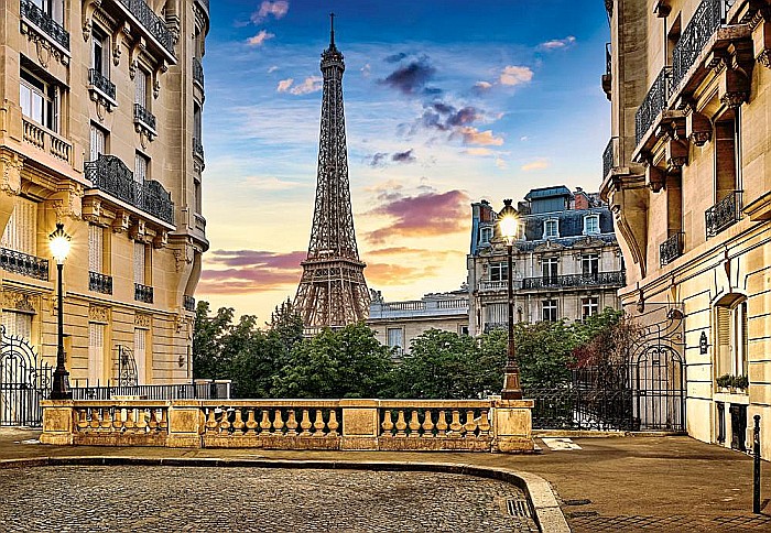 Puzzle 1000 piese Walk in Paris at Sunset 104925 Castorland [2]