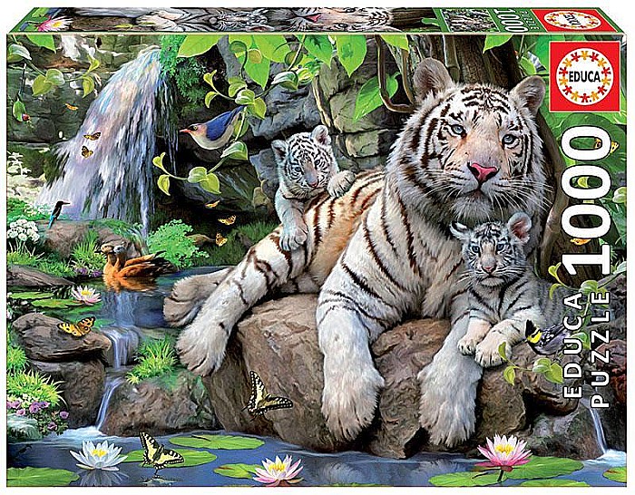Puzzle 1000 piese White Tigers of Bengal 14808 [1]