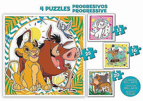 Puzzle 12-16-20-25 piese Animale Disney Educa 19309 [2]