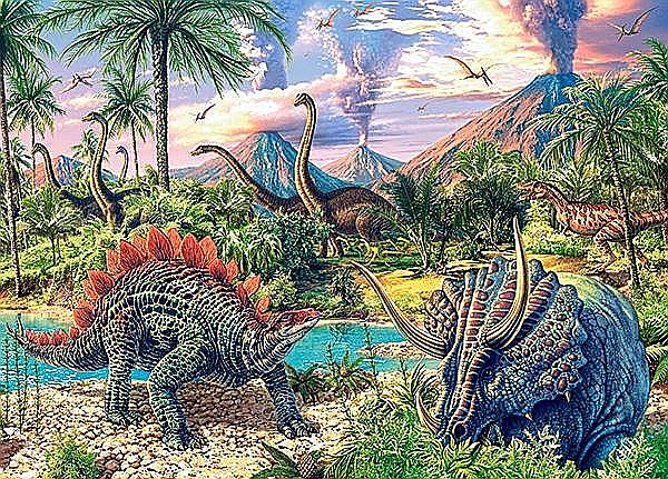 Puzzle 120 piese Dinozauri si Vulcani 13234 [2]