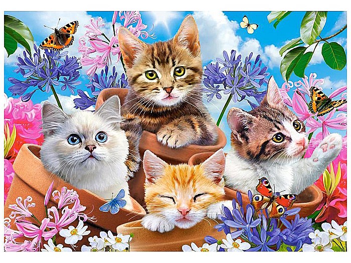 Puzzle 120 piese Kittens with Flowers - Castorland 13524 [2]