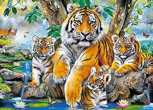 Puzzle 120 piese Tigri 13517 [2]