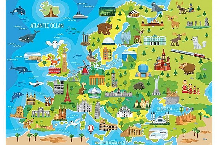 Puzzle 150 piese Map of Europe 18607 [2]