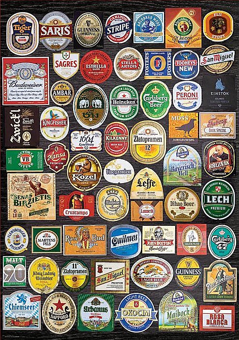 Puzzle 1500 piese Beer Labels Collage 18463 [2]