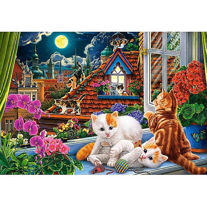 Puzzle 1500 piese Kittens on the Roof 152056 Castorland [2]