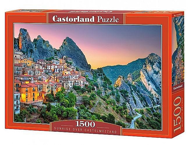 Puzzle 1500 piese Sunrise over Castelmezzano 151912 [1]