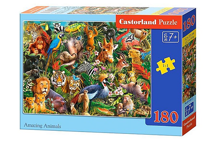 Puzzle 180 piese Amazing Animals 18512 Castorland [1]
