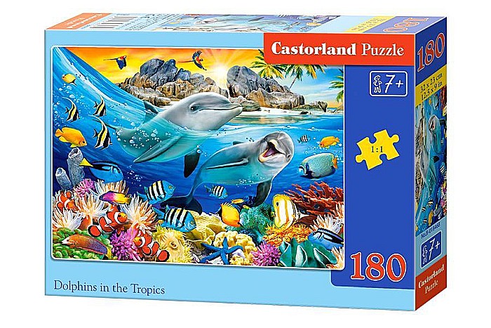 Puzzle 180 piese Dolphins in the Tropics Castorland 18468 [1]