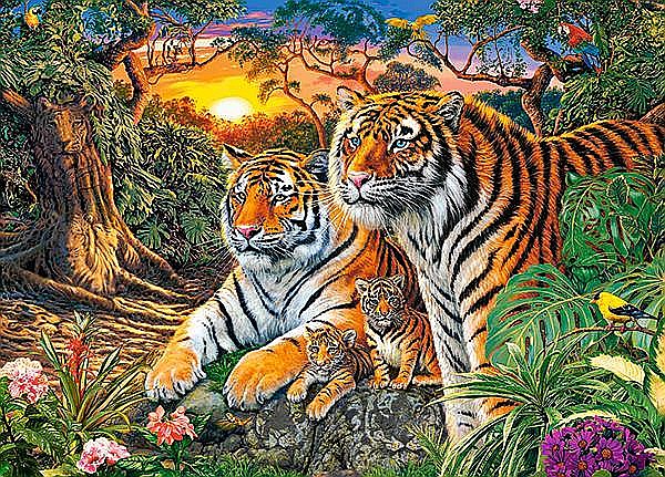 Puzzle 180 piese Tiger Family Castorland 18482 [2]