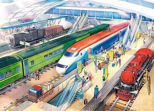 Puzzle 180 piese Train Station Castorland 18475 [2]