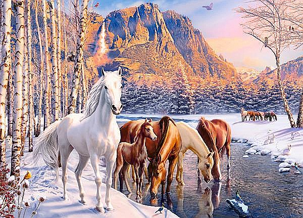 Puzzle 180 piese Winter Melt 18505 Castorland [2]