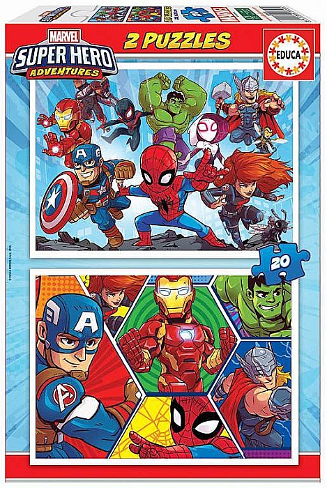 Puzzle 2 in 1 Super Hero Adventures 18648 [1]