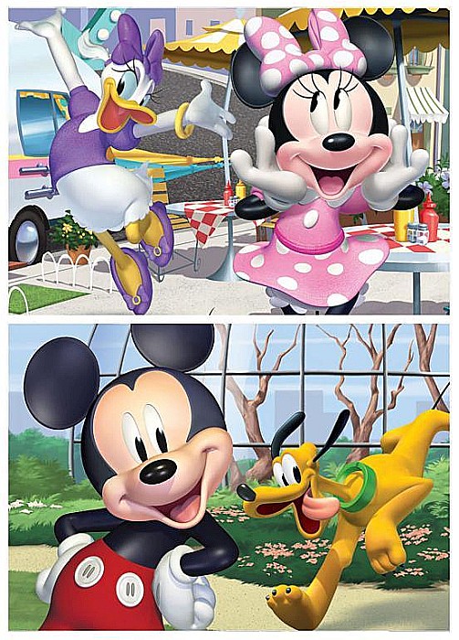 Puzzle 2 x 25 piese de lemn Mickey & Friends Educa 18876 [2]