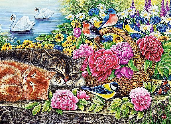 Puzzle 200 piese Lazy Sunday 222216 Castorland [2]