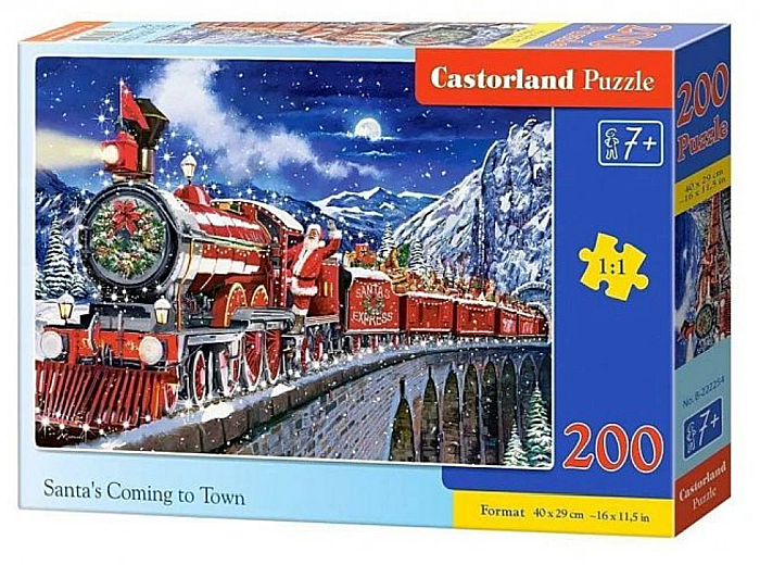 Puzzle 200 piese Santas Coming to Town 222254 Castorland [1]