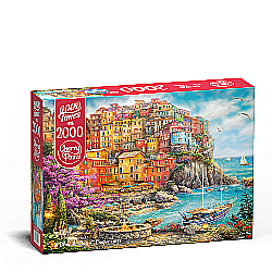 Puzzle 2000 piese A Beautiful Day at Cinque Terre 50071 Cherry Pazzi [1]