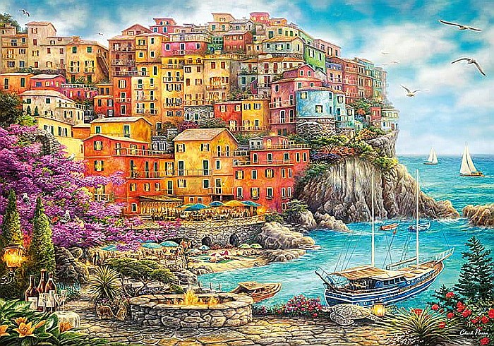 Puzzle 2000 piese A Beautiful Day at Cinque Terre 50071 Cherry Pazzi [2]