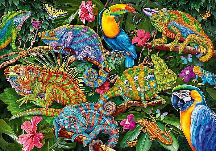 Puzzle 2000 piese Amazing Chameleons 50101 Cherry Pazzi [2]