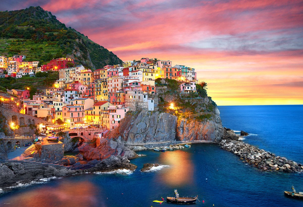 Puzzle 2000 piese Eurographics Manarola at Dusk Italy [2]