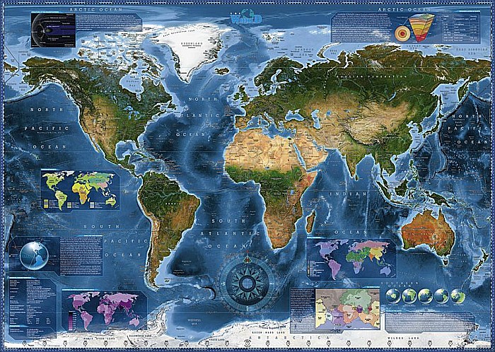 Puzzle 2000 piese Satellite Map Heye 29797 [2]