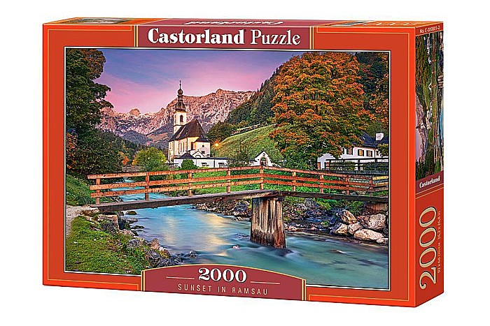 Puzzle 2000 piese Sunset in Ramsau Castorland 200801 [1]