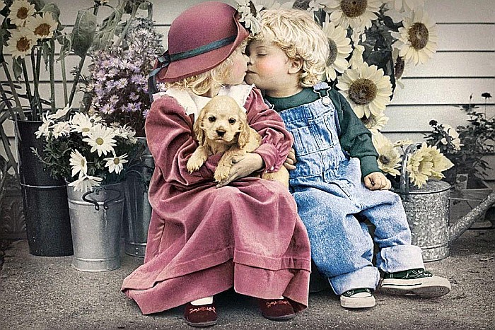 Puzzle 24 piese carte postala First Love 900589 Castorland [1]