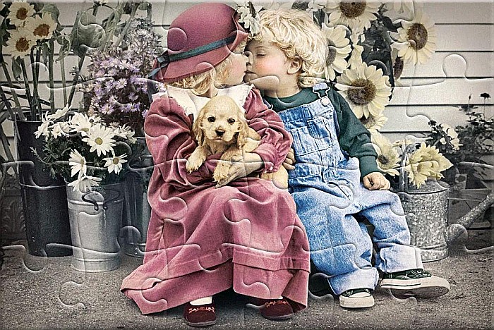 Puzzle 24 piese carte postala First Love 900589 Castorland [2]