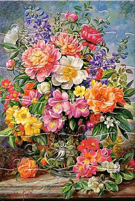 Puzzle 24 piese carte postala June Flowers in Radiance 900602 Castorland [2]