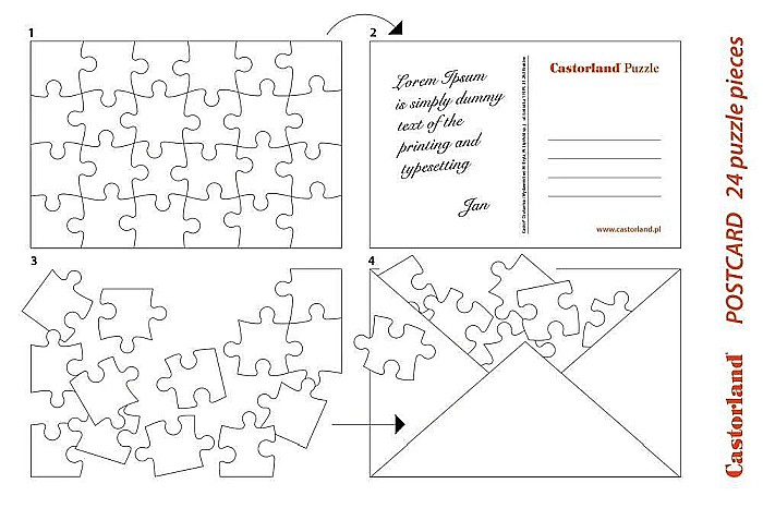 Puzzle 24 piese carte postala Mountain Christmas 900480 Castorland [3]