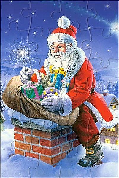 Puzzle 24 piese carte postala Santa Claus 900558 Castorland [2]