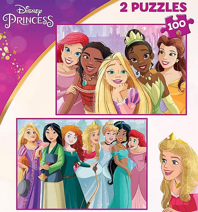 Puzzle 2x100 piese Disney Princess Educa 19298 [2]