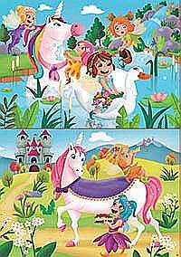 Puzzle 2x20 piese Junior Unicorns & Fairies 18064 [2]